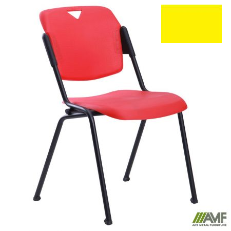 Стілець офісний AMF Рольф чорний пластик жовтий (012863)